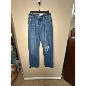 Rsq‎ Womens High Rise Straight Jeans 27 distressed denim straight leg